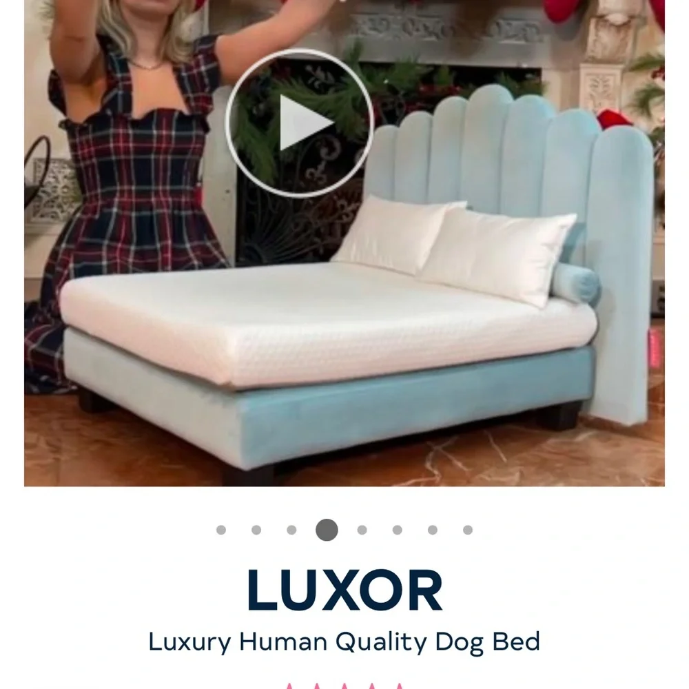 Luxury Pet Bed with Headboard